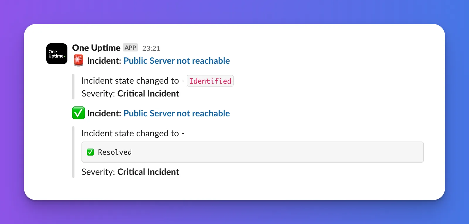 Nice Messages in Slack