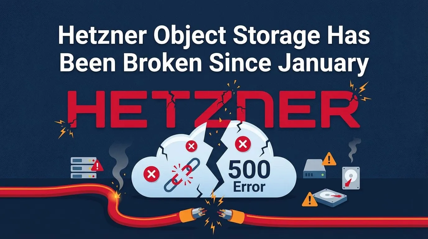 Hetzner Object Storage Has Been Broken Since January — And Nobody Is Talking About It