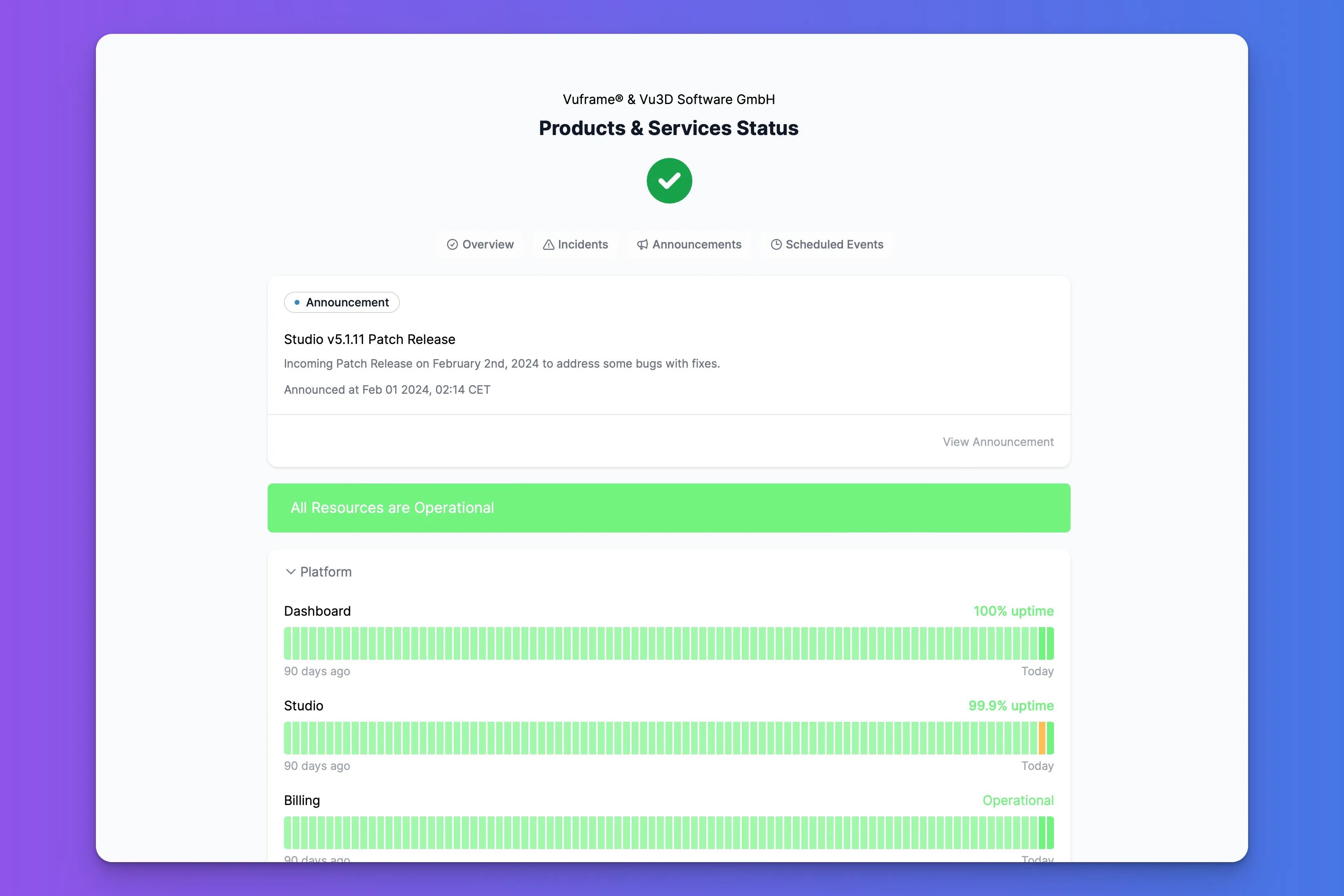 Choosing a Web Monitoring and Status Page Tool (screenshot)